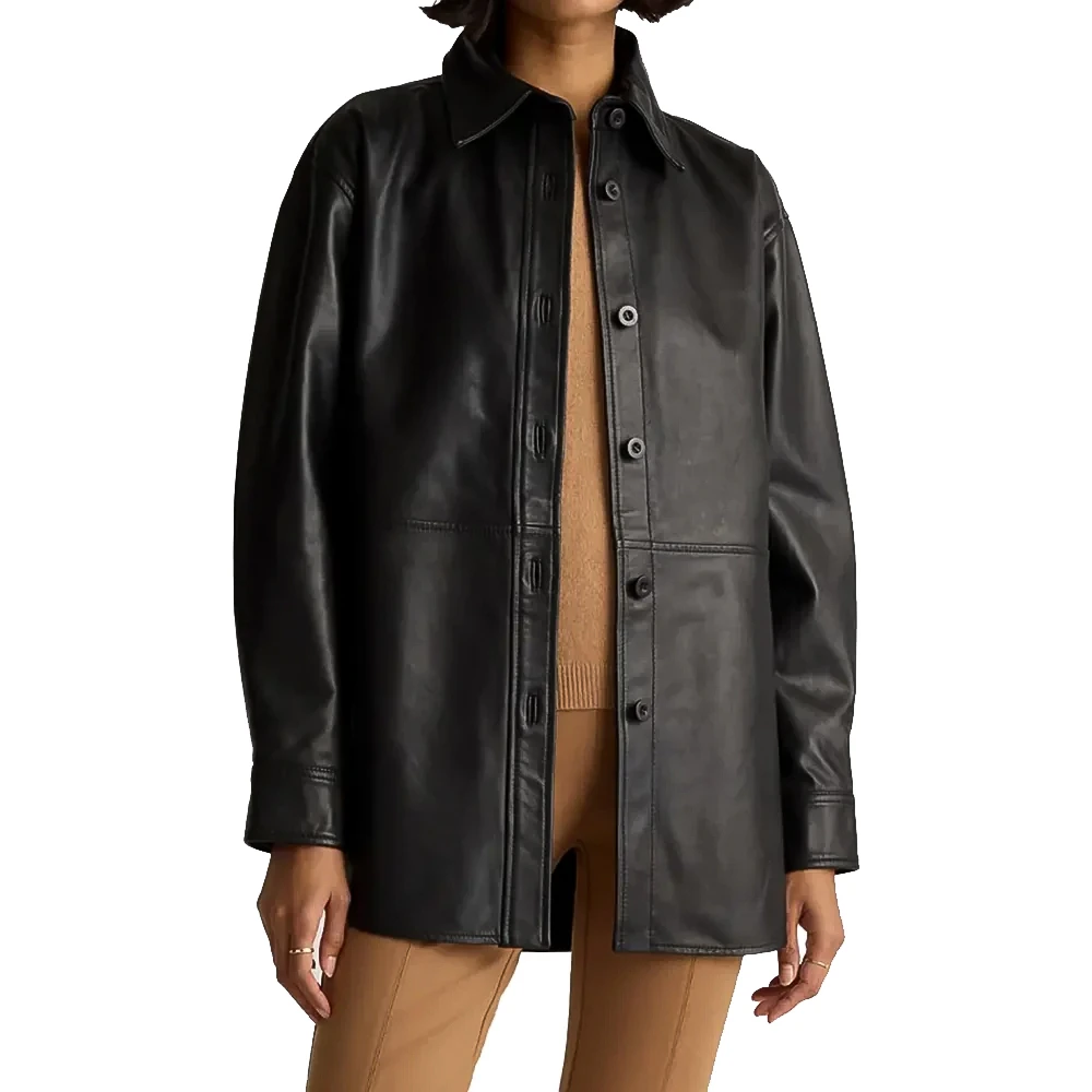 black-three-quarter-womens-long-coat