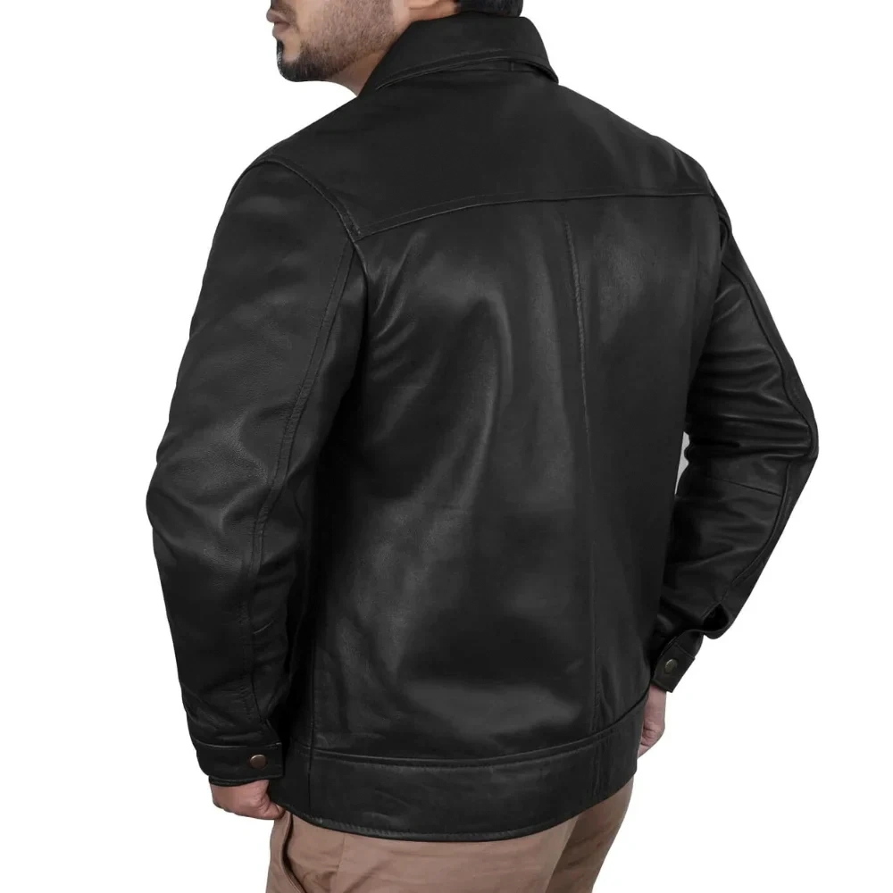 mens-black-biker-leather-jacket