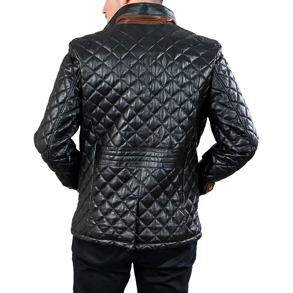 mens-black-leather-quilted-car-coat