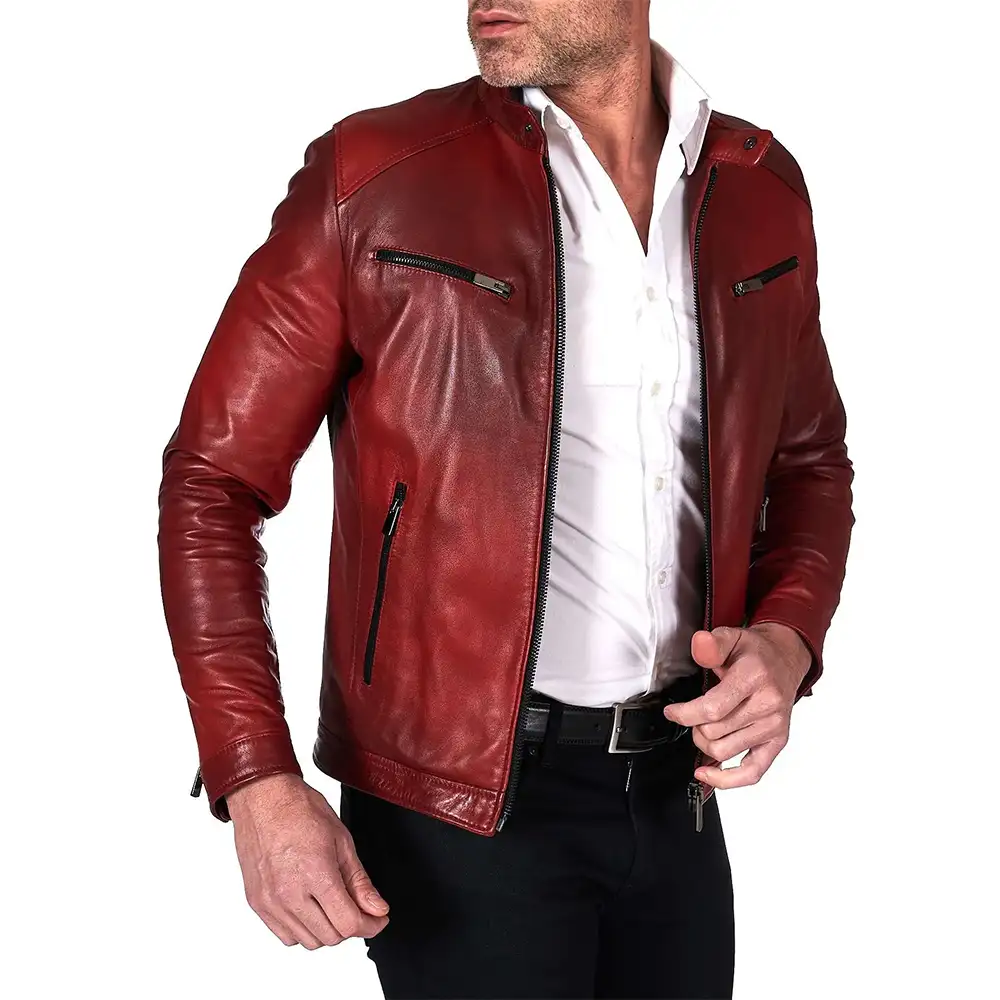 mens-burgundy-leather-biker-jacket