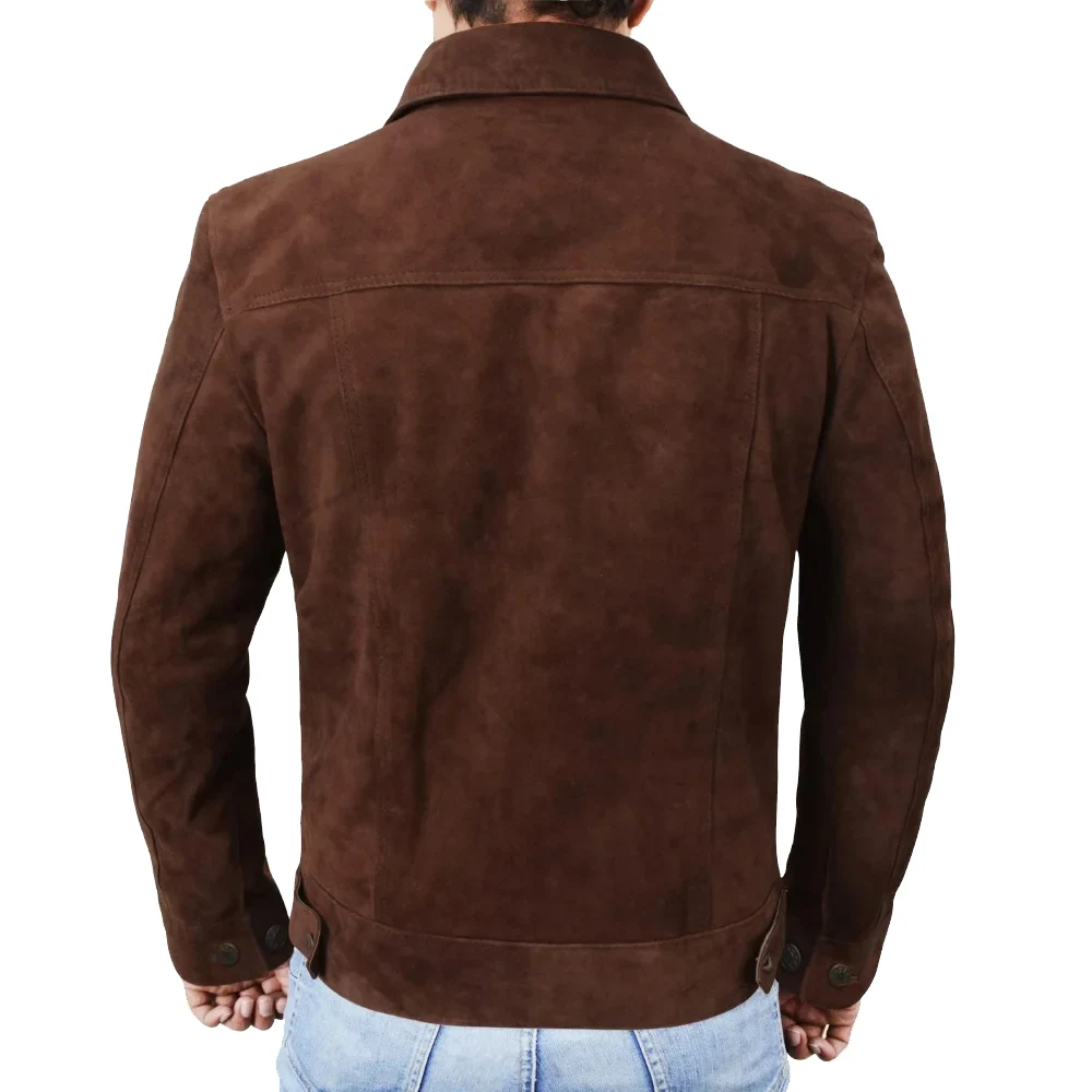 mens-dark-brown-suede-trucker-jacket