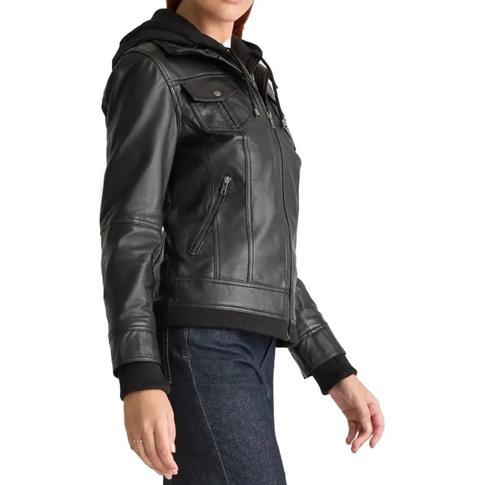 womens-black-bomber-leather-jacket-removable-hood