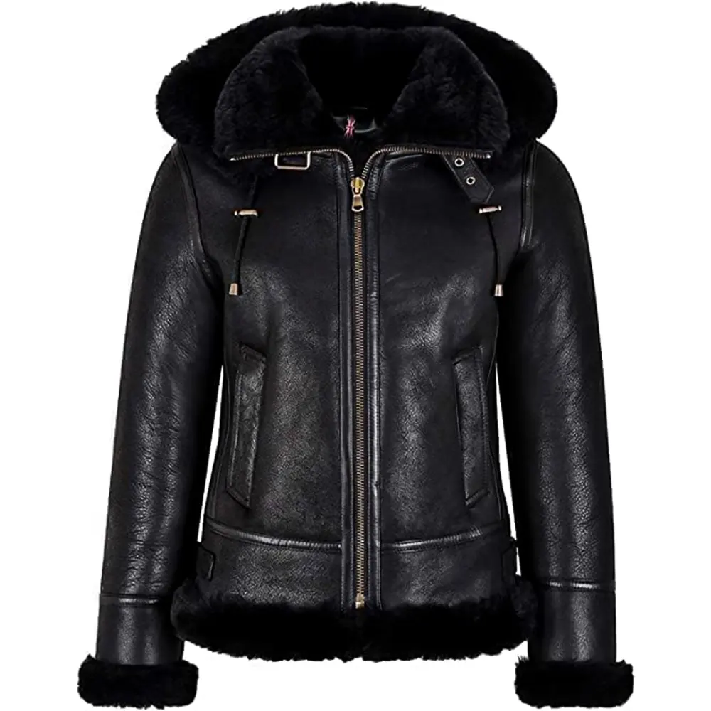 womens-black-leather-aviator-hooded-shearling-jacket