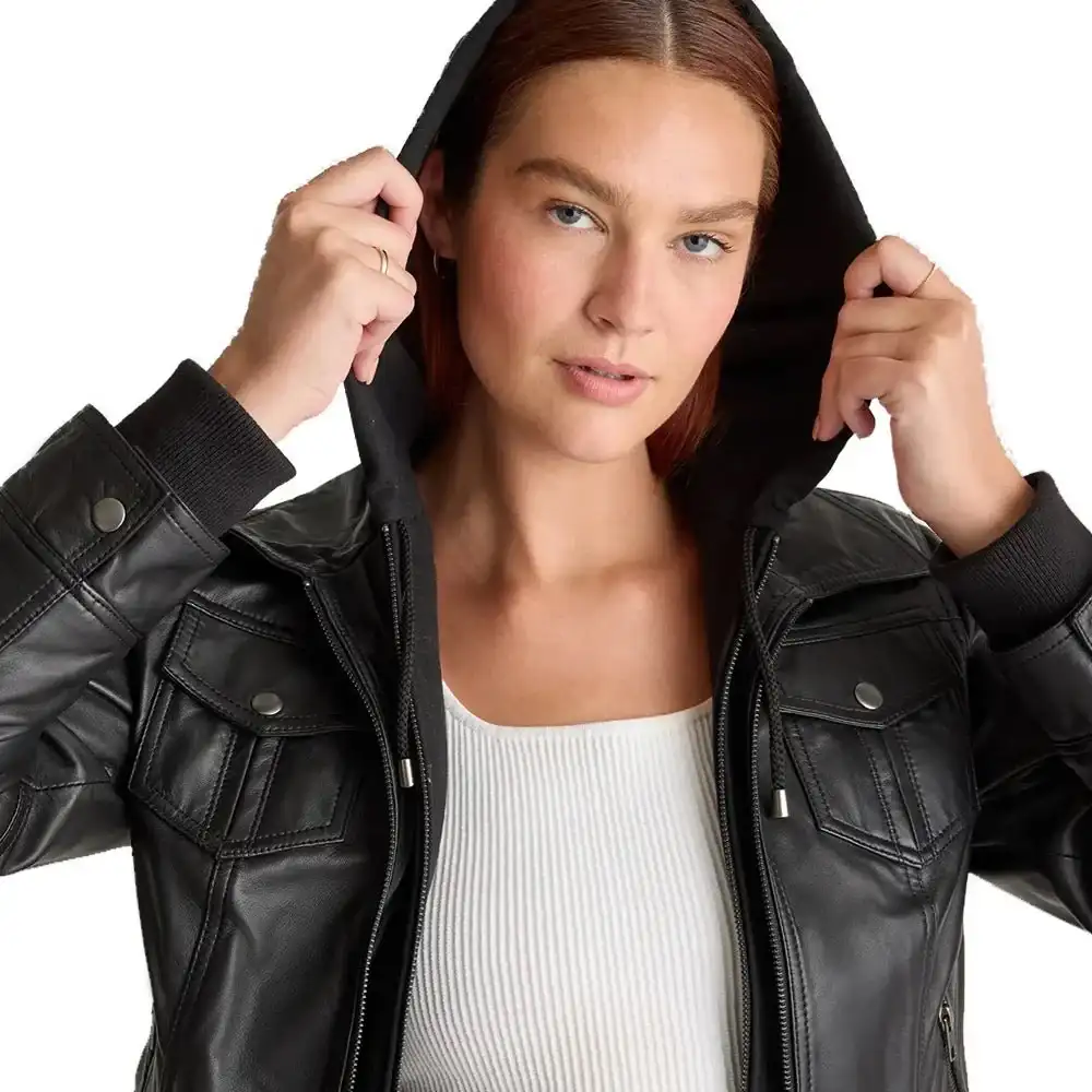 womens-bomber-leather-jacket-with-removable-hood